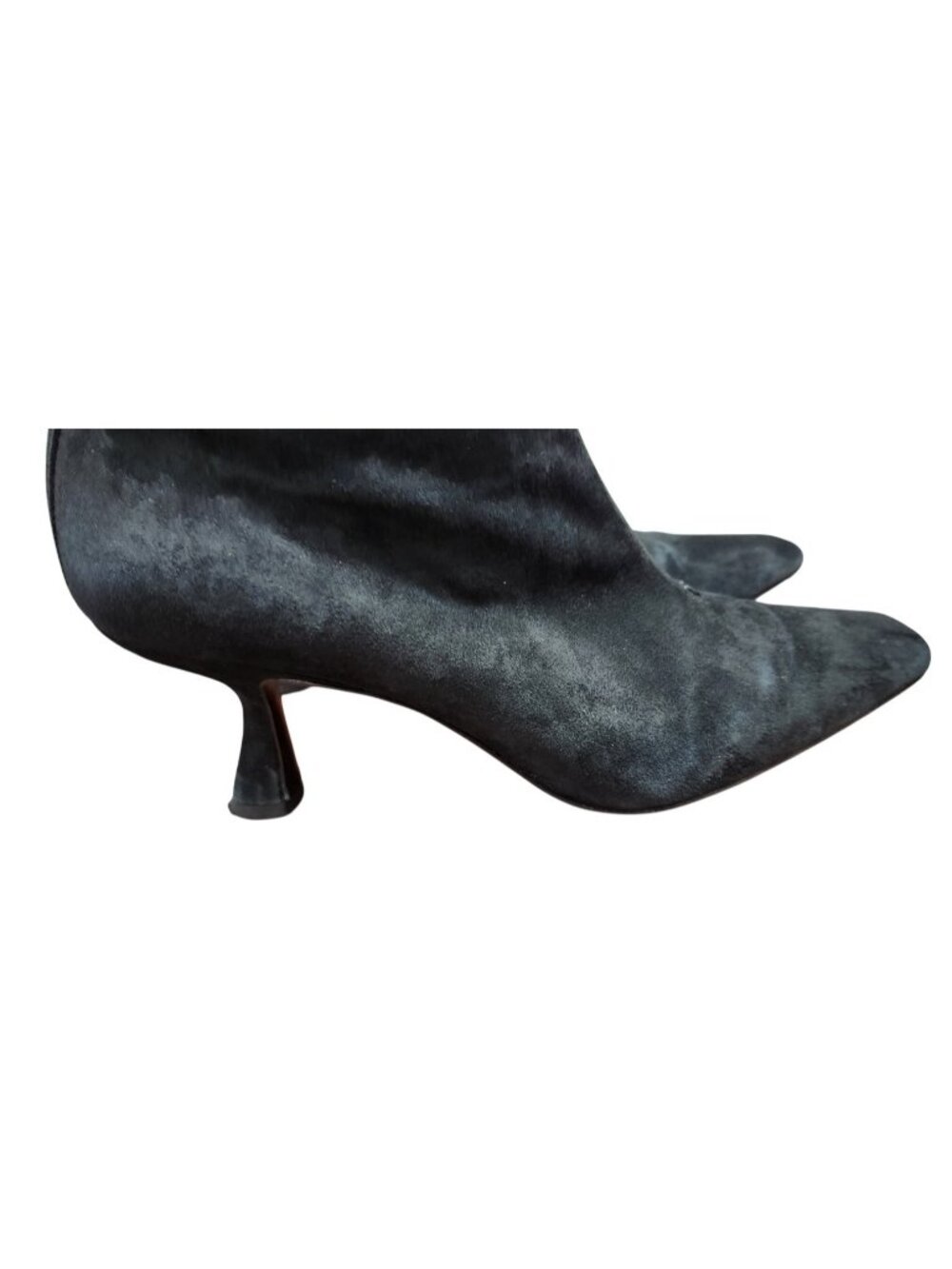Loeffler Randall Black Genuine Suede Sock Ankle Boots Kitten Heel Size 7B - Picture 5 of 13